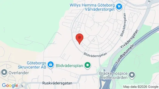 Lägenheter att hyra i Västra hisingen - kort over placeringen