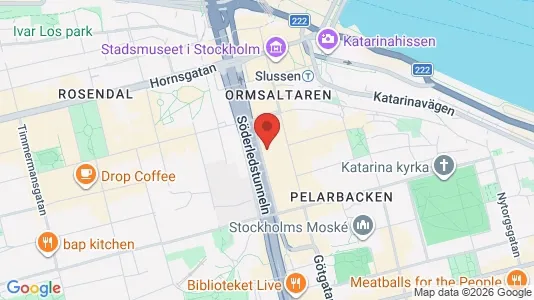 Lägenheter att hyra i Södermalm - kort over placeringen