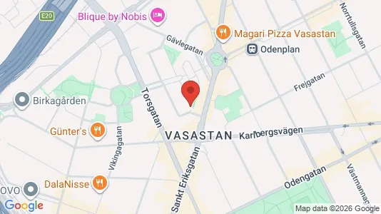 Lägenheter att hyra i Vasastan - kort over placeringen