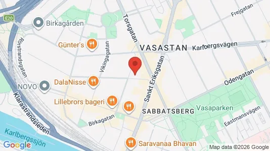 Lägenheter att hyra i Vasastan - kort over placeringen