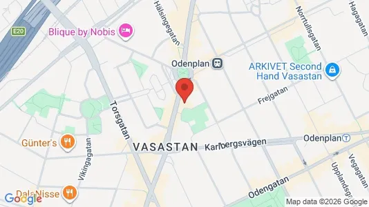 Lägenheter att hyra i Vasastan - kort over placeringen