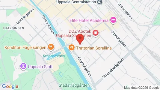 Lägenheter att hyra i Uppsala - kort over placeringen