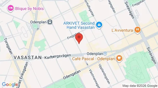 Lägenheter att hyra i Vasastan - kort over placeringen