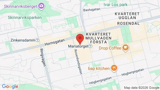 Lägenheter att hyra i Södermalm - kort over placeringen