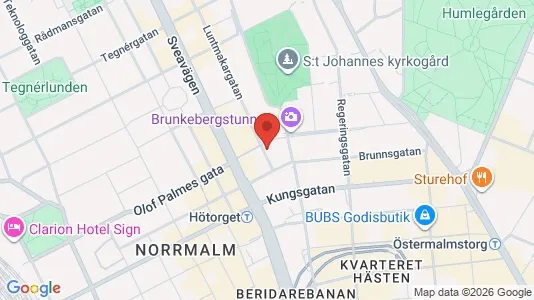 Lägenheter att hyra i Stockholm Innerstad - kort over placeringen