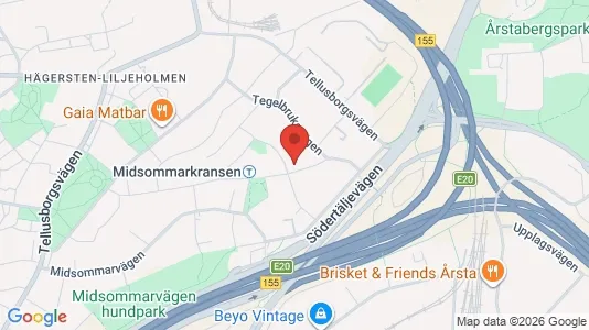 Lägenheter att hyra i Söderort - kort over placeringen