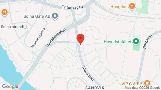 Lägenheter att hyra i Solna - kort over placeringen