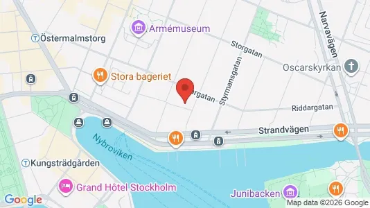 Lägenheter att hyra i Östermalm - kort over placeringen