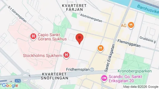 Lägenheter att hyra i Kungsholmen - kort over placeringen