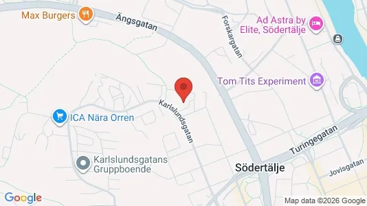 Lägenheter att hyra i Södertälje - kort over placeringen
