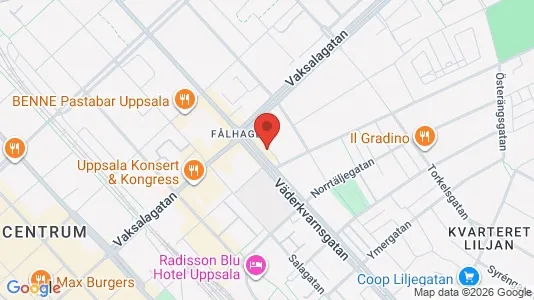 Lägenheter att hyra i Uppsala - kort over placeringen
