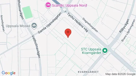 Lägenheter att hyra i Uppsala - kort over placeringen