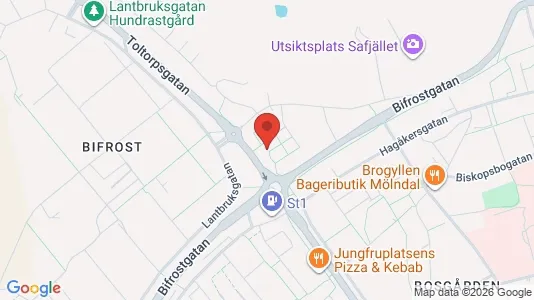 Lägenheter att hyra i Mölndal - kort over placeringen
