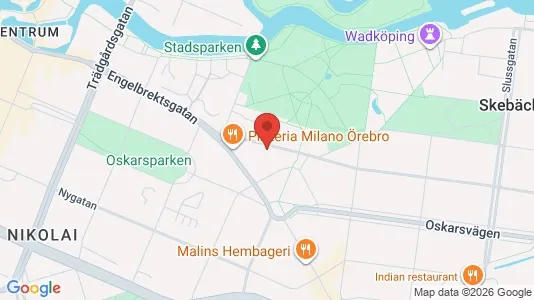 Lägenheter att hyra i Örebro - kort over placeringen