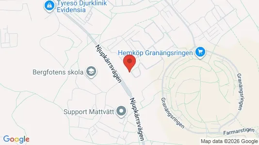 Lägenheter att hyra i Tyresö - kort over placeringen