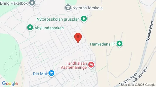 Lägenheter att hyra i Haninge - kort over placeringen