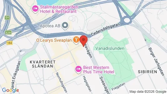 Lägenheter att hyra i Vasastan - kort over placeringen