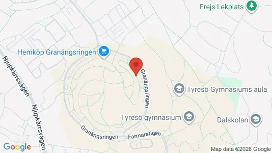 Lägenheter att hyra i Tyresö - kort over placeringen