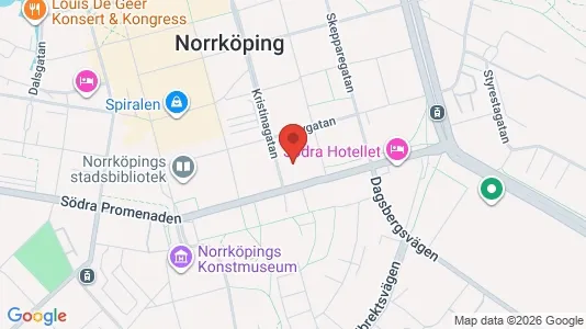 Lägenheter att hyra i Norrköping - kort over placeringen