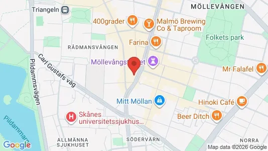 Lägenheter att hyra i Malmö Centrum - kort over placeringen