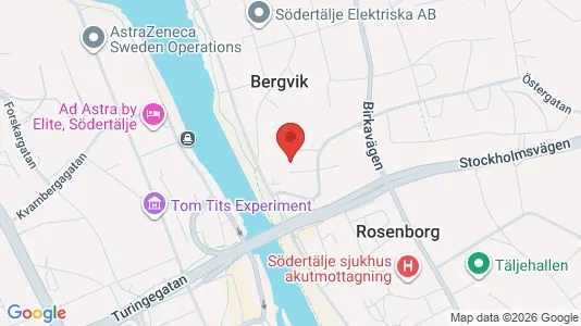 Lägenheter att hyra i Södertälje - kort over placeringen