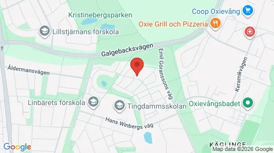 Lägenheter att hyra i Oxie - kort over placeringen