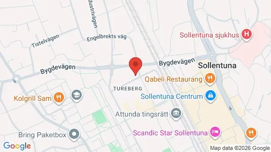 Lägenheter att hyra i Sollentuna - kort over placeringen