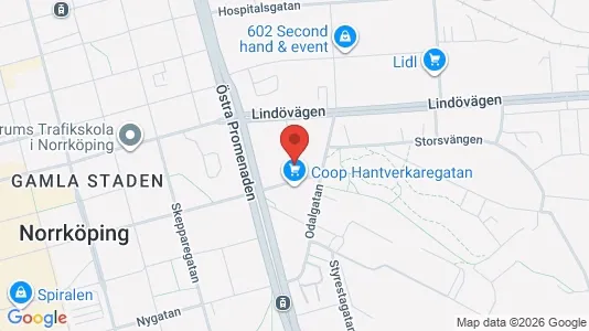 Lägenheter att hyra i Norrköping - kort over placeringen