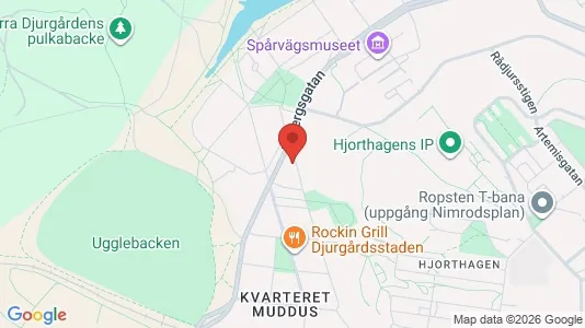 Lägenheter att hyra i Gärdet/Djurgården - kort over placeringen