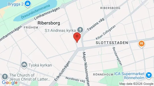 Lägenheter att hyra i Malmö Centrum - kort over placeringen