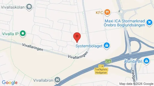 Lägenheter att hyra i Örebro - kort over placeringen