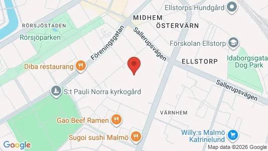 Lägenheter att hyra i Malmö Centrum - kort over placeringen