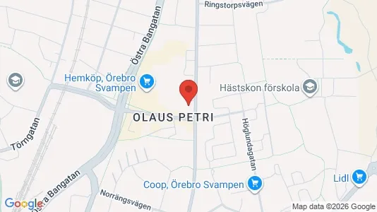 Lägenheter att hyra i Örebro - kort over placeringen