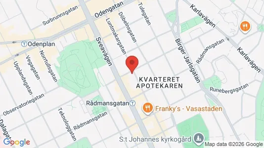 Rum att hyra i Vasastan - kort over placeringen