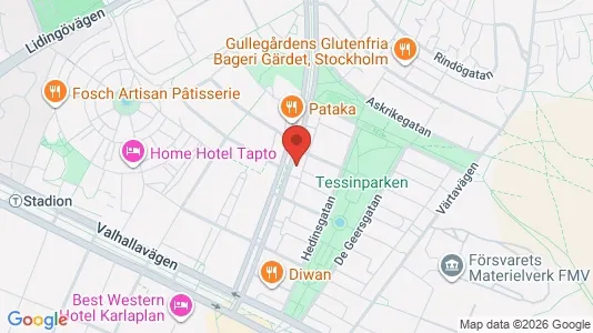 Lägenheter att hyra i Gärdet/Djurgården - kort over placeringen