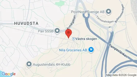 Lägenheter att hyra i Solna - kort over placeringen