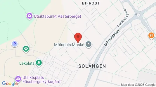Lägenheter att hyra i Mölndal - kort over placeringen