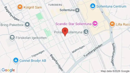 Lägenheter att hyra i Sollentuna - kort over placeringen