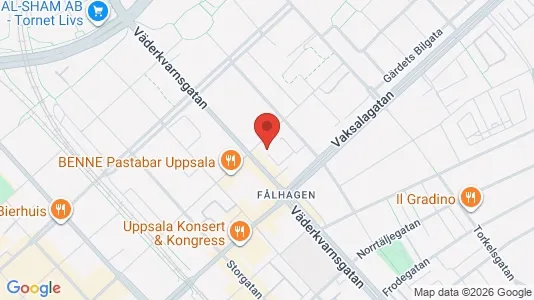 Lägenheter att hyra i Uppsala - kort over placeringen