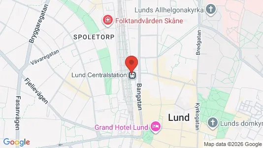 Lägenheter att hyra i Lund - kort over placeringen