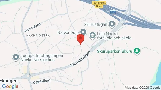 Lägenheter att hyra i Nacka - kort over placeringen
