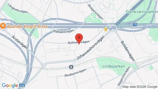 Lägenheter att hyra i Hammarbyhamnen - kort over placeringen