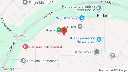 Lägenheter att hyra i Luleå - kort over placeringen
