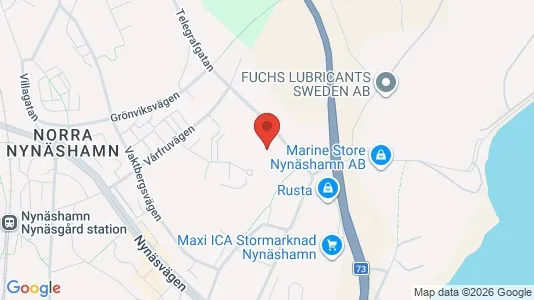 Lägenheter att hyra i Nynäshamn - kort over placeringen