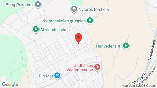 Lägenheter att hyra i Haninge - kort over placeringen