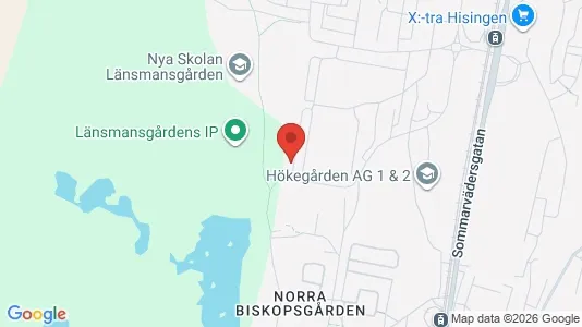 Lägenheter att hyra i Västra hisingen - kort over placeringen