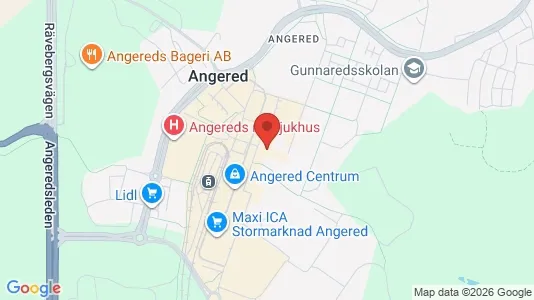 Lägenheter att hyra i Angered - kort over placeringen
