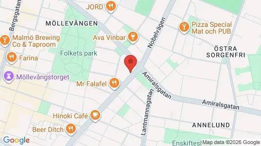 Lägenheter att hyra i Malmö Centrum - kort over placeringen
