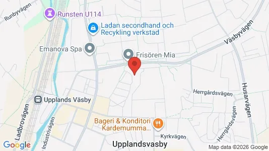 Lägenheter att hyra i Upplands Väsby - kort over placeringen