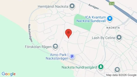 Lägenheter att hyra i Sundsvall - kort over placeringen